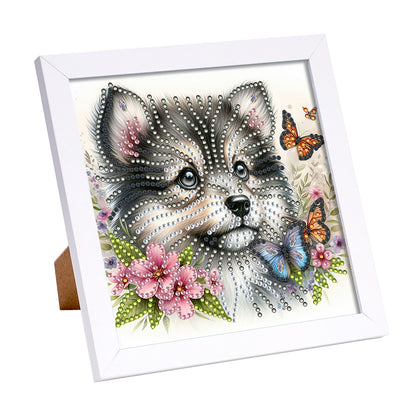 Butterfly Puppy - Special Shaped Drill Diamond Painting 18*18CM