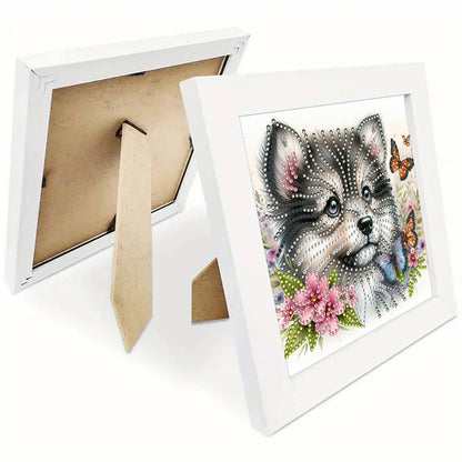 Butterfly Puppy - Special Shaped Drill Diamond Painting 18*18CM