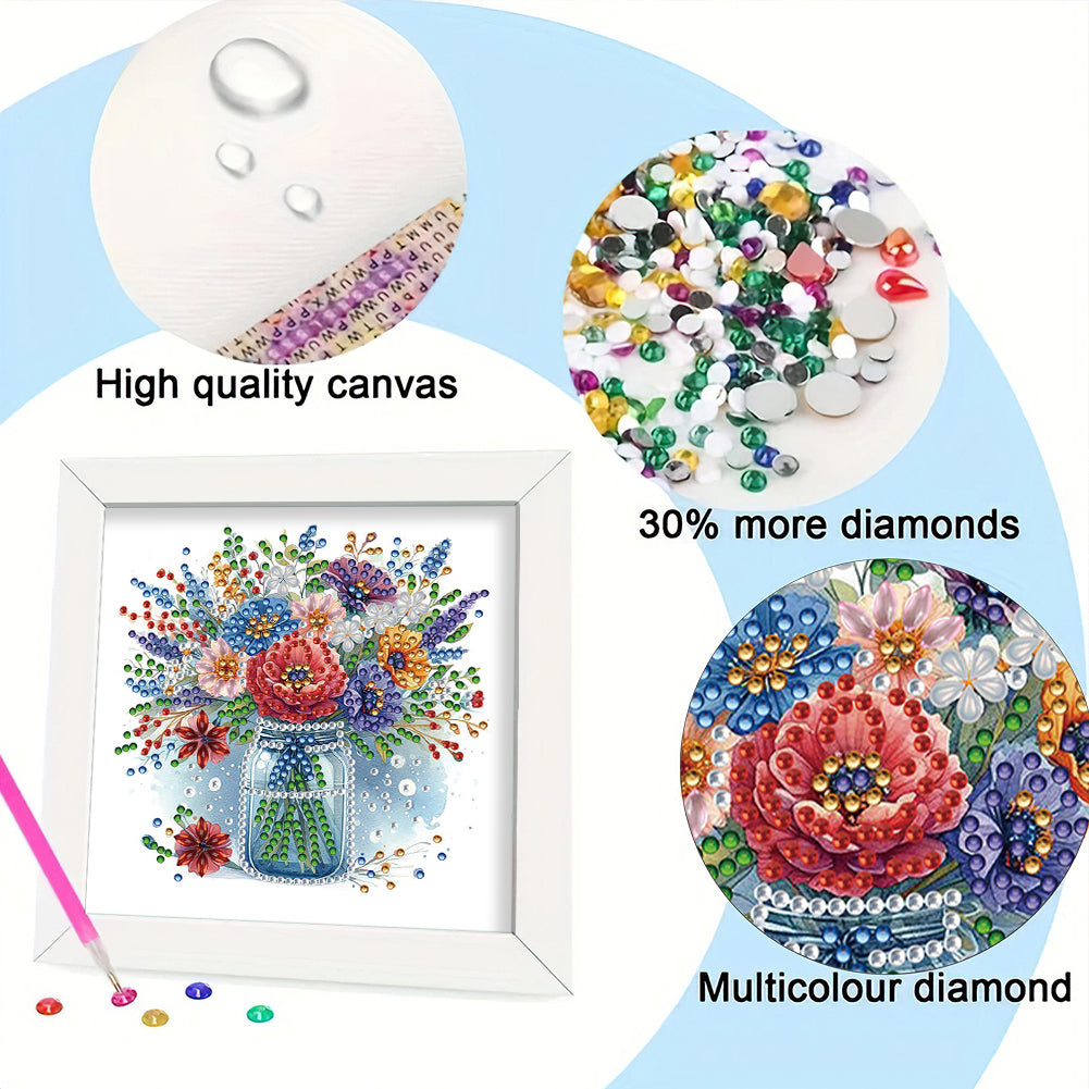 Vase - Special Shaped Drill Diamond Painting 18*18CM