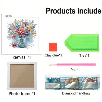 Vase - Special Shaped Drill Diamond Painting 18*18CM