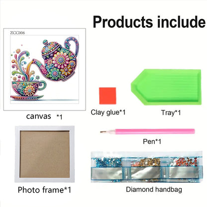 Mandala Teapot - Special Shaped Drill Diamond Painting 18*18CM