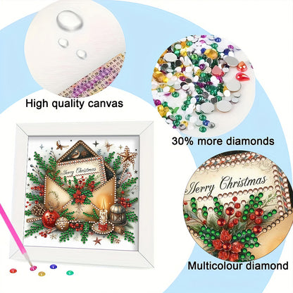 Christmas Letter - Special Shaped Drill Diamond Painting 18*18CM