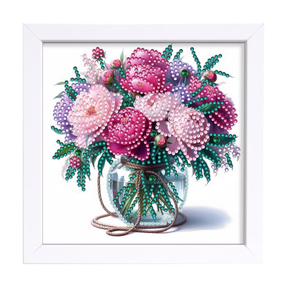 Flowers - Special Shaped Drill Diamond Painting 18*18CM