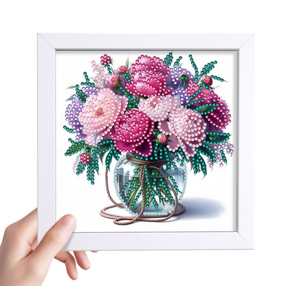 Flowers - Special Shaped Drill Diamond Painting 18*18CM