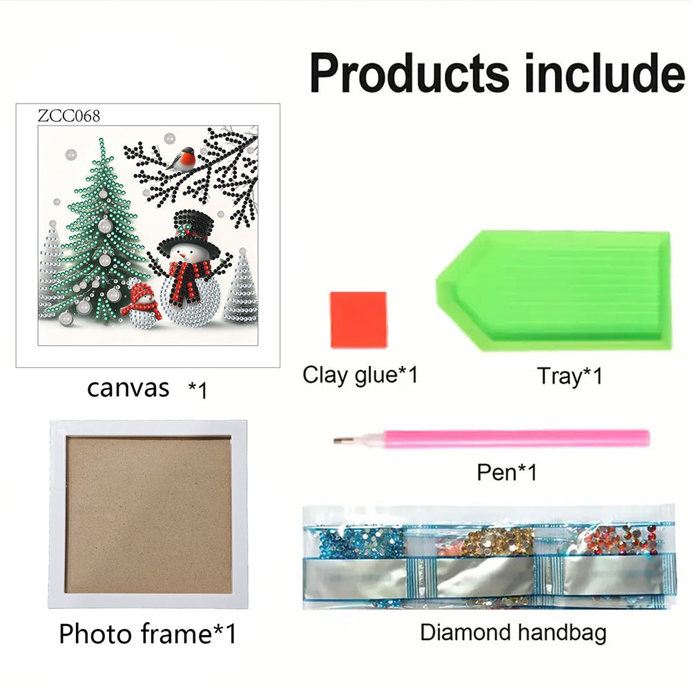 Christmas Snowman - Special Shaped Drill Diamond Painting 18*18CM