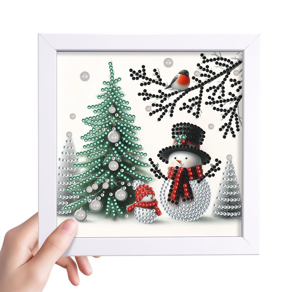 Christmas Snowman - Special Shaped Drill Diamond Painting 18*18CM
