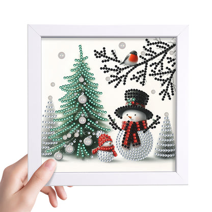 Christmas Snowman - Special Shaped Drill Diamond Painting 18*18CM