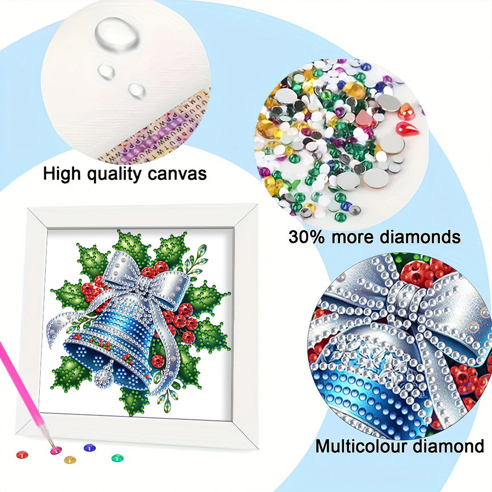 Christmas Bell - Special Shaped Drill Diamond Painting 18*18CM
