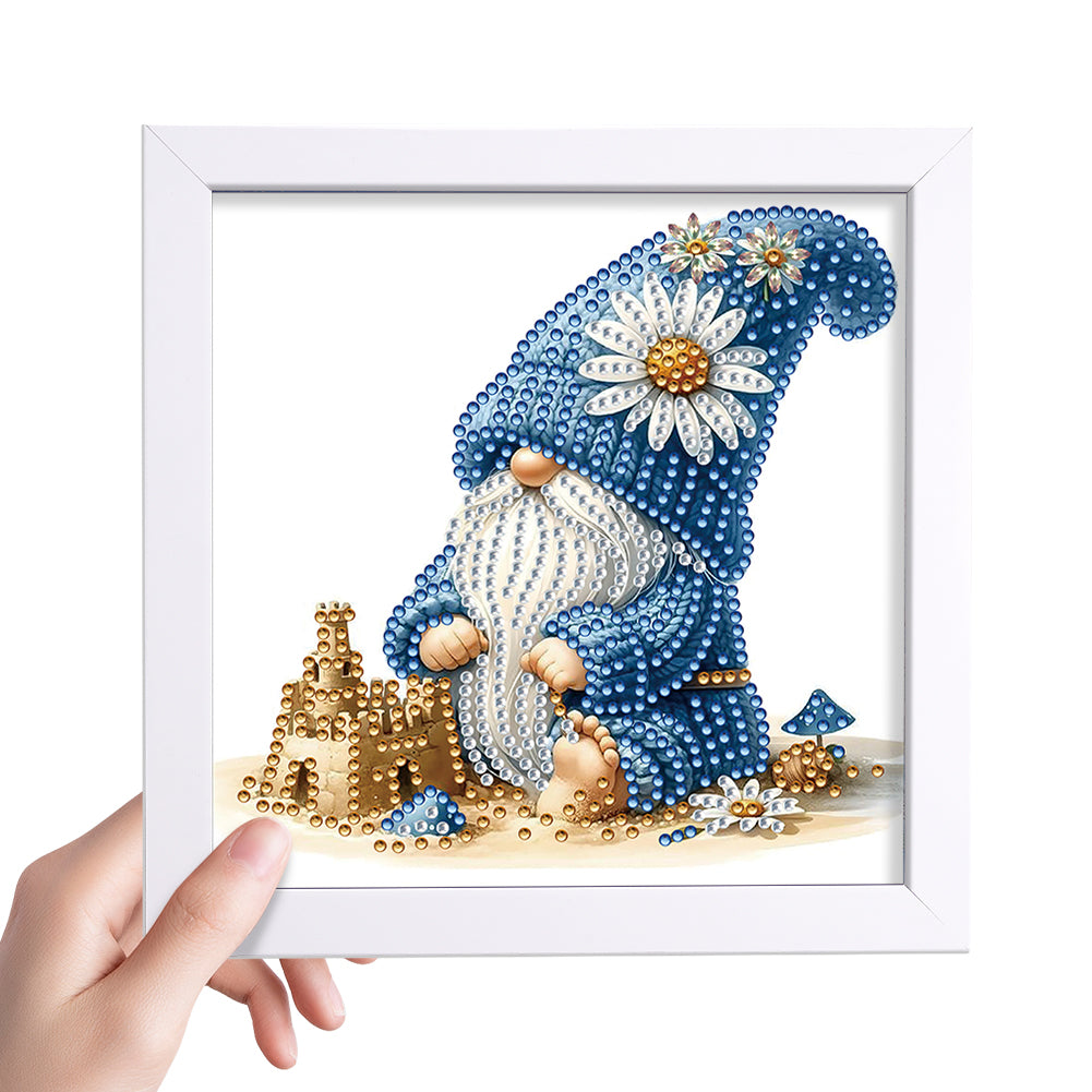 Sand Castle Gnome - Special Shaped Drill Diamond Painting 18*18CM