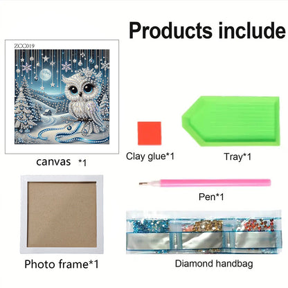 Owl - Special Shaped Drill Diamond Painting 18*18CM