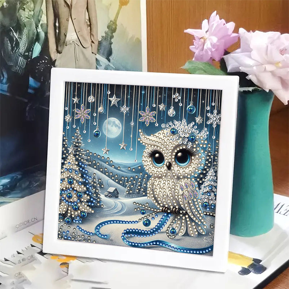 Owl - Special Shaped Drill Diamond Painting 18*18CM