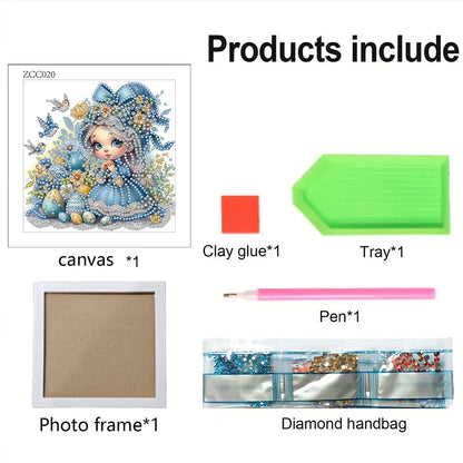 Girl - Special Shaped Drill Diamond Painting 18*18CM