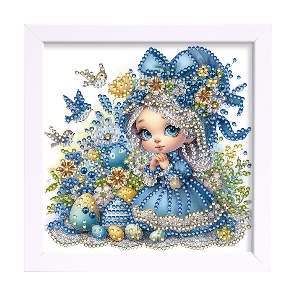 Girl - Special Shaped Drill Diamond Painting 18*18CM