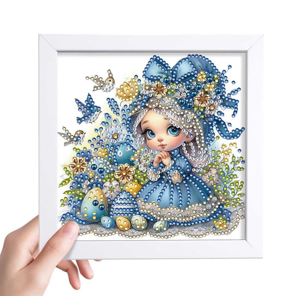 Girl - Special Shaped Drill Diamond Painting 18*18CM