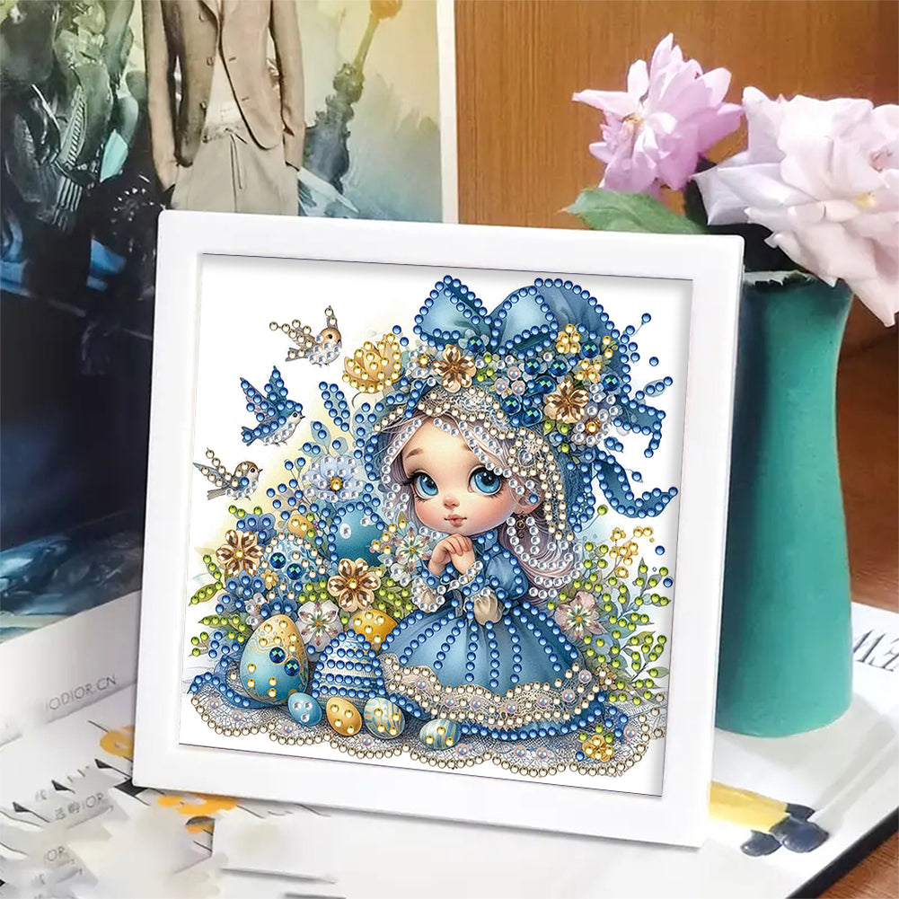 Girl - Special Shaped Drill Diamond Painting 18*18CM