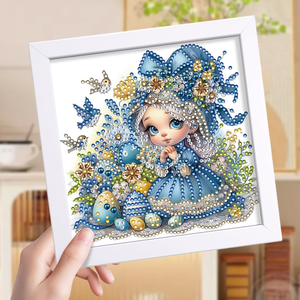 Girl - Special Shaped Drill Diamond Painting 18*18CM