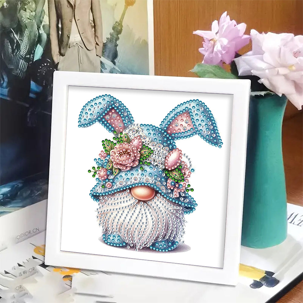 Bunny Ear Gnome - Special Shaped Drill Diamond Painting 18*18CM