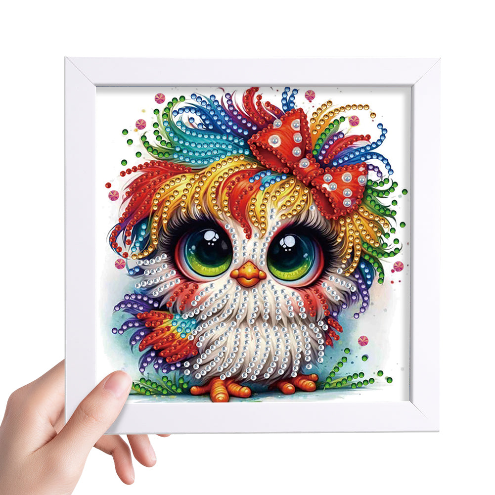 Colorful Chicken - Special Shaped Drill Diamond Painting 18*18CM
