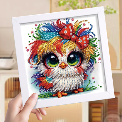 Colorful Chicken - Special Shaped Drill Diamond Painting 18*18CM