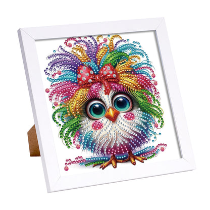 Long Hair Chicken - Special Shaped Drill Diamond Painting 18*18CM