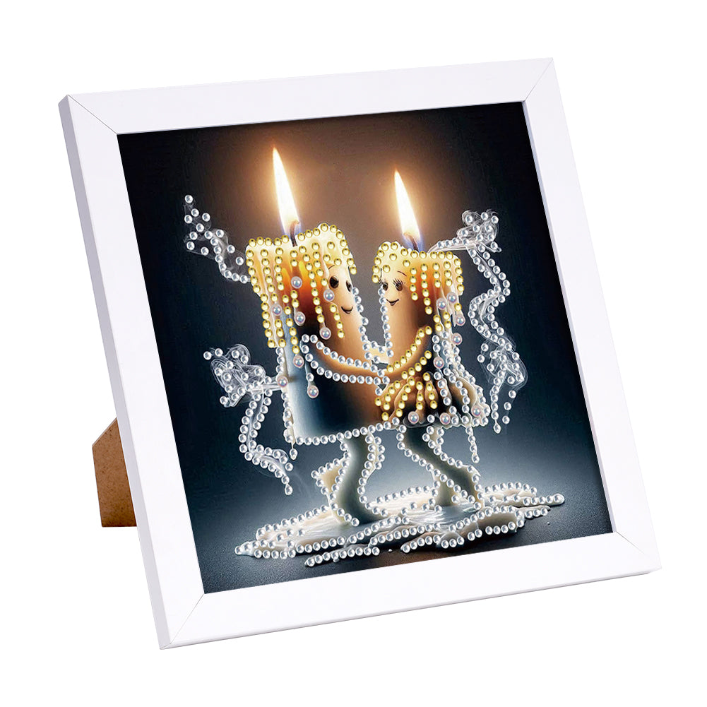 Anthropomorphic Candle - Special Shaped Drill Diamond Painting 18*18CM