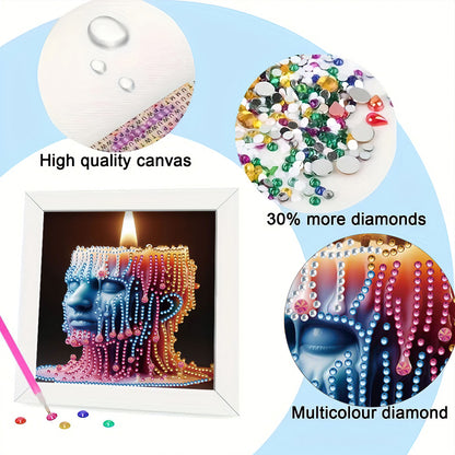 Candle - Special Shaped Drill Diamond Painting 18*18CM