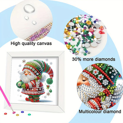 Christmas Gnome - Special Shaped Drill Diamond Painting 18*18CM