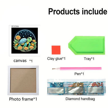 Sea Turtle - Special Shaped Drill Diamond Painting 18*18CM