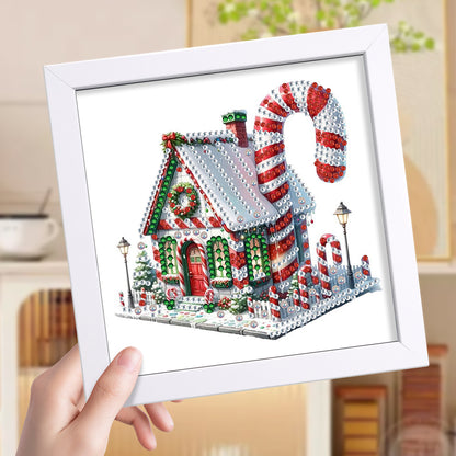 Christmas Candy House - Special Shaped Drill Diamond Painting 18*18CM