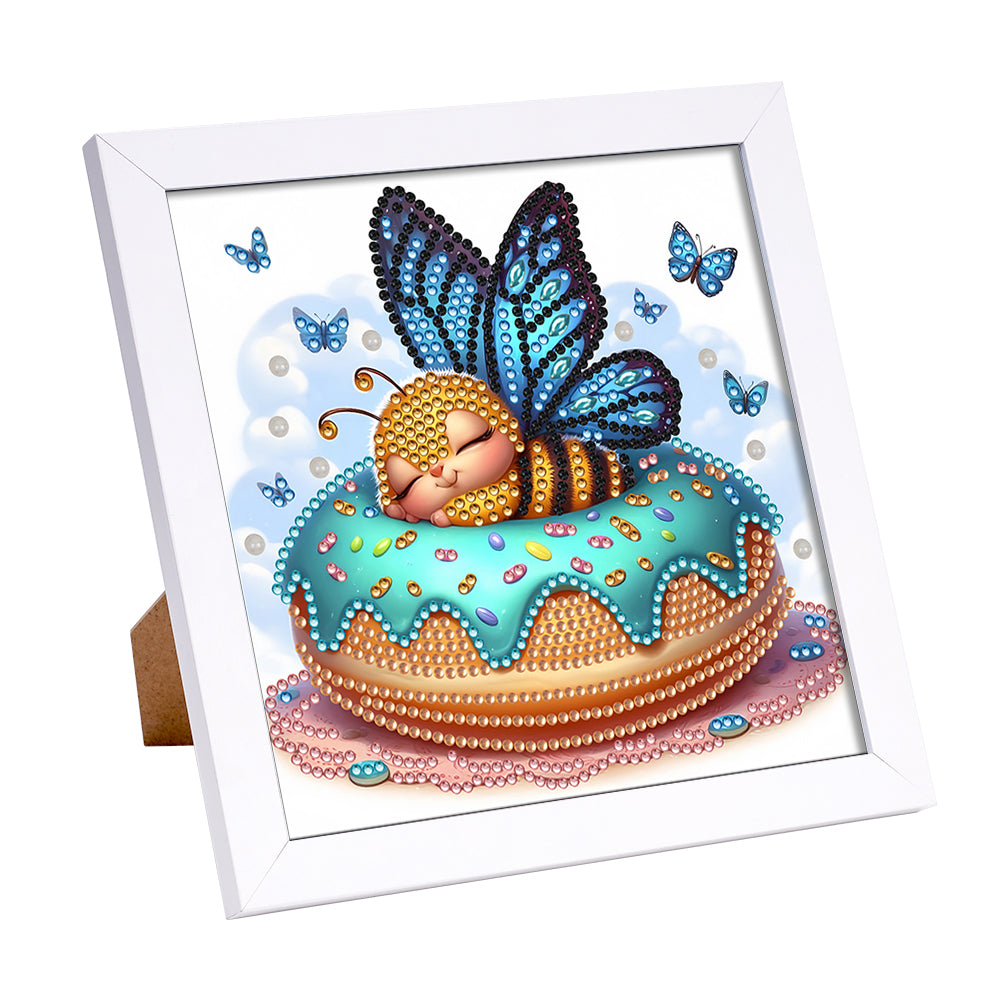 Butterfly Bee - Special Shaped Drill Diamond Painting 18*18CM