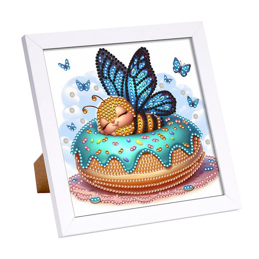 Butterfly Bee - Special Shaped Drill Diamond Painting 18*18CM