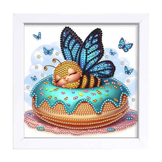 Butterfly Bee - Special Shaped Drill Diamond Painting 18*18CM