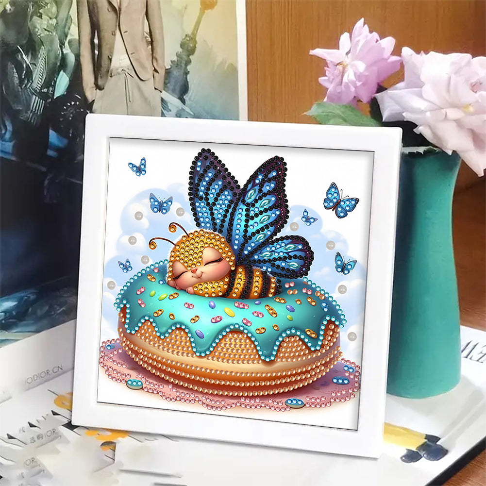 Butterfly Bee - Special Shaped Drill Diamond Painting 18*18CM