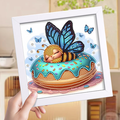 Butterfly Bee - Special Shaped Drill Diamond Painting 18*18CM