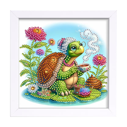 Turtle Grandma - Special Shaped Drill Diamond Painting 18*18CM