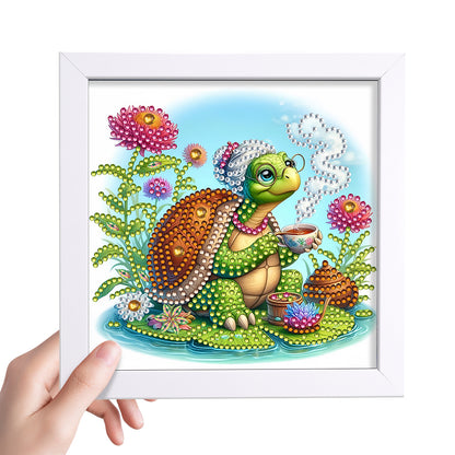 Turtle Grandma - Special Shaped Drill Diamond Painting 18*18CM