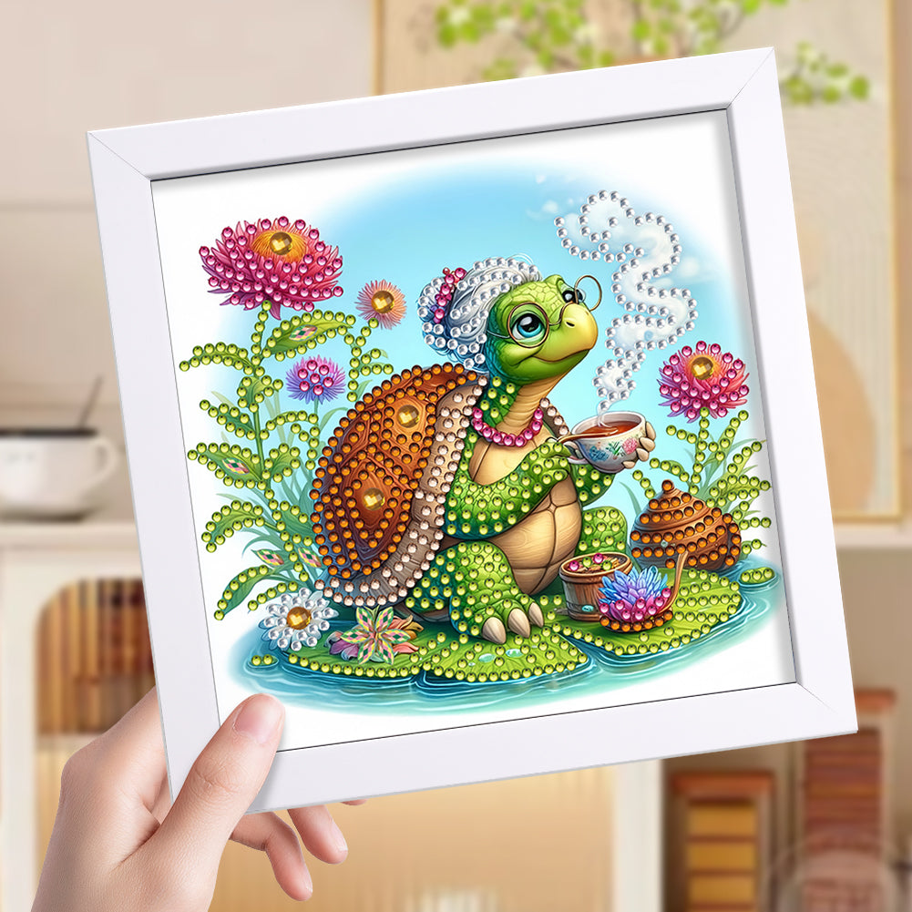 Turtle Grandma - Special Shaped Drill Diamond Painting 18*18CM