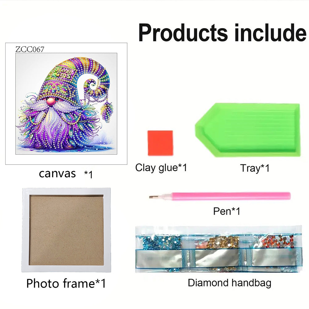 Bearded Gnome - Special Shaped Drill Diamond Painting 18*18CM