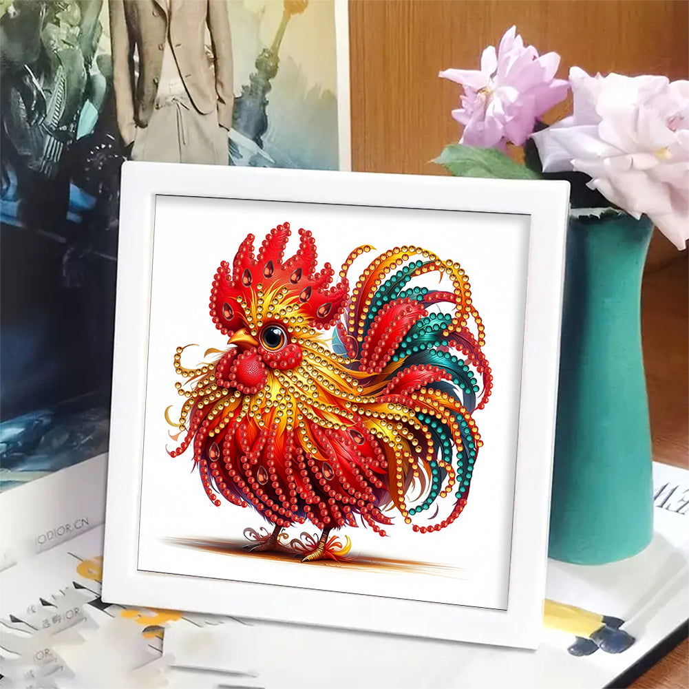 Little Rooster - Special Shaped Drill Diamond Painting 18*18CM