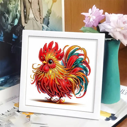 Little Rooster - Special Shaped Drill Diamond Painting 18*18CM