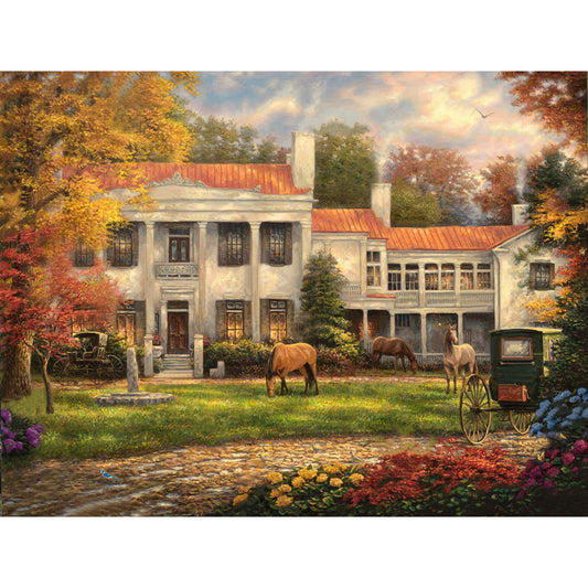 Rural House - Full Square Drill Diamond Painting 40*30CM