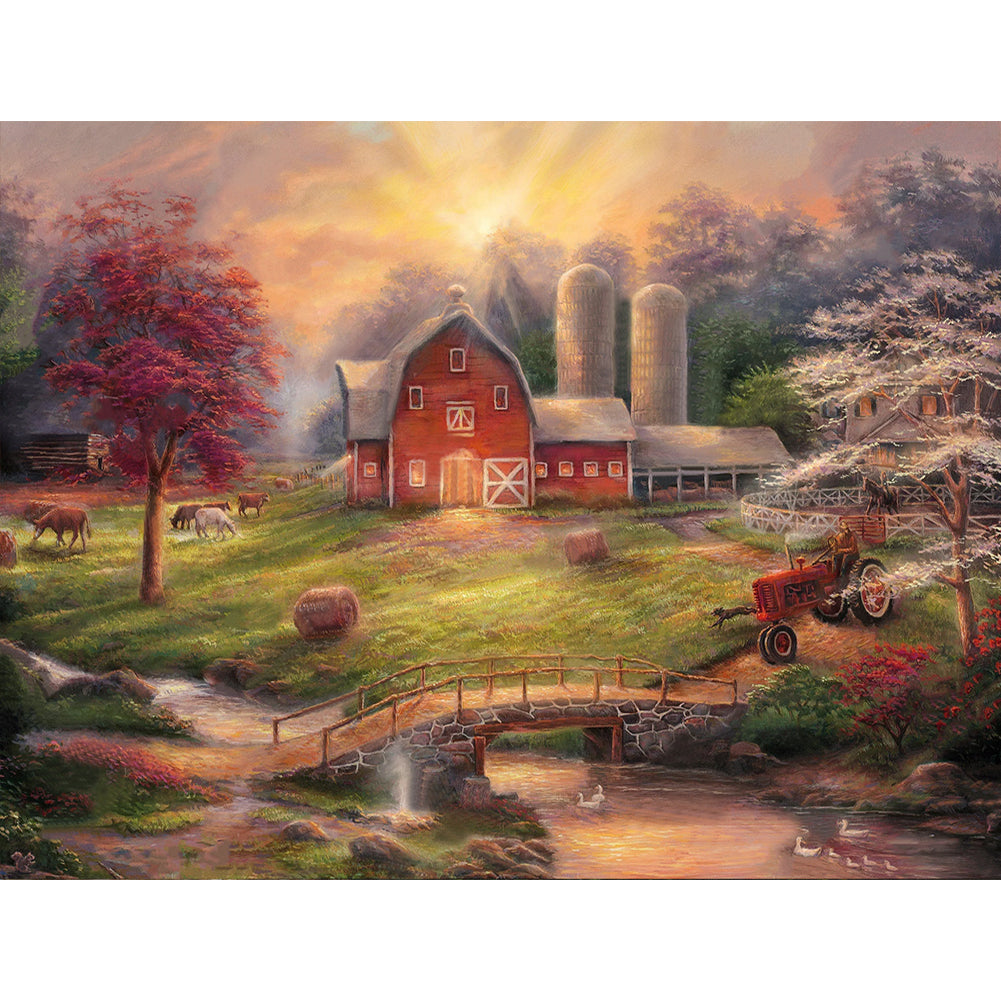 Rural House - Full Square Drill Diamond Painting 40*30CM