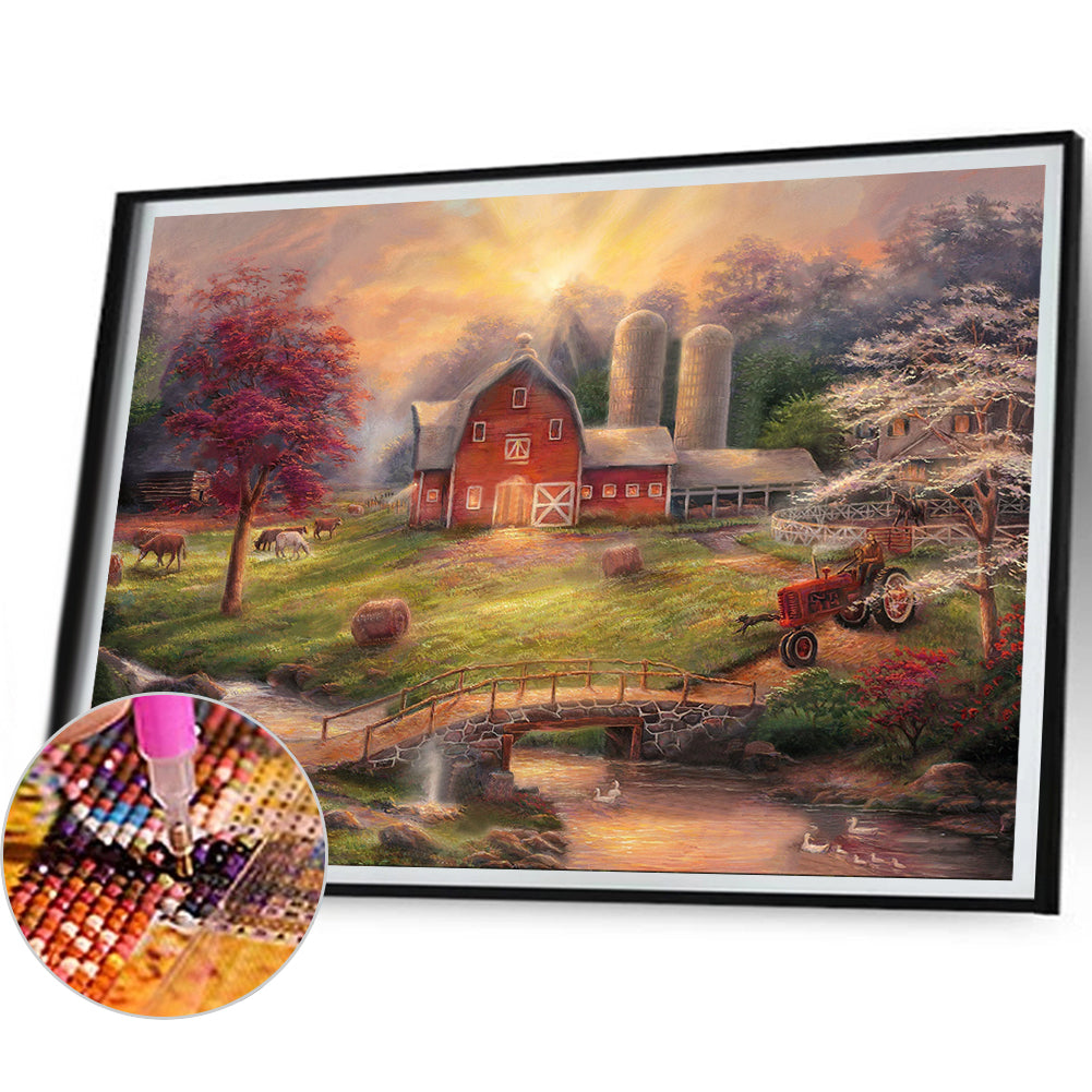 Rural House - Full Square Drill Diamond Painting 40*30CM