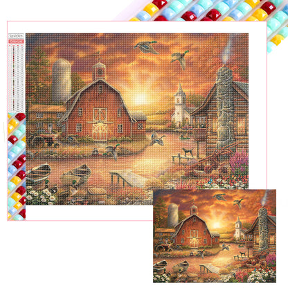 Rural House - Full Square Drill Diamond Painting 40*30CM
