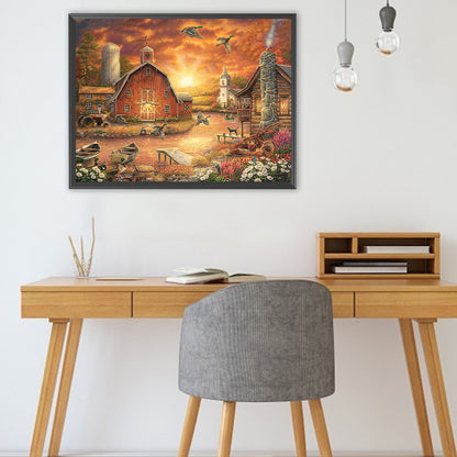 Rural House - Full Square Drill Diamond Painting 40*30CM