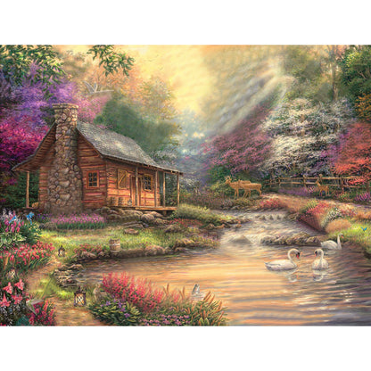 Rural House - Full Square Drill Diamond Painting 40*30CM
