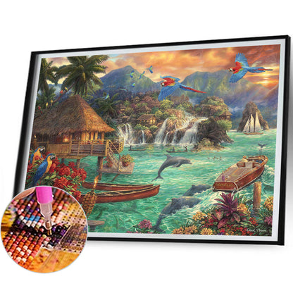 Rural House - Full Square Drill Diamond Painting 40*30CM