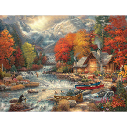 Rural House - Full Square Drill Diamond Painting 40*30CM
