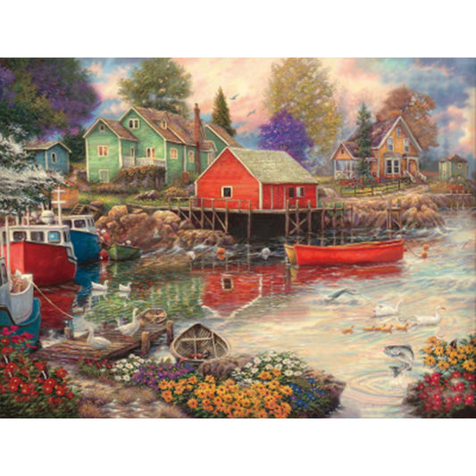 Rural House - Full Square Drill Diamond Painting 40*30CM