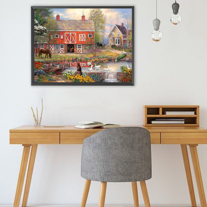 Rural House - Full Square Drill Diamond Painting 40*30CM